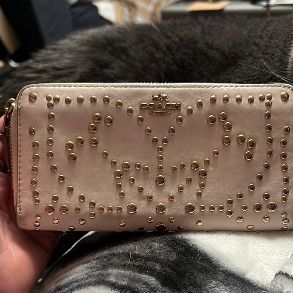 Coach Butterfly gold Studded Women's Wallet